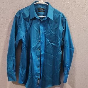 Murano Men’s Bright Teal Button-Up Dress Shirt